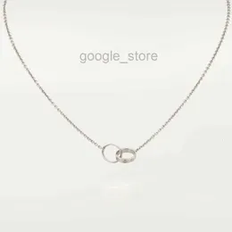 Design clássico duplo laço encantos amor colar feminino meninas 316l aço jóias de casamento colares collier