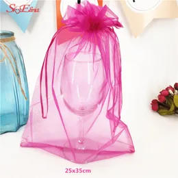 50pcs/ Lot Large Organza -Taschen 15x20 17x23 20x30 25x35 cm Hochwertige Schmucktasche mit Hochzeitsgeschenk Zeichnung Taschen 7z