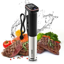 Hine、Sous Vide Cook 1100W、浸漬循環ポット、ステンレス鋼タッチコントロール、正確な温度、時間制御と高速暖房、低ノイズ、IPX7