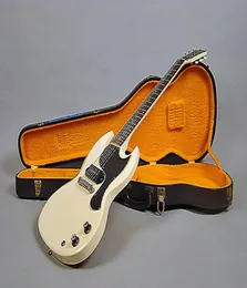 SGジュニア1965ポラリスホワイトエレクトリックギタードッグ耳ブラックP90ピックアップヴィンテージチューナーラップアラウンドテールピースローズウッドフィンガーボアー2361366