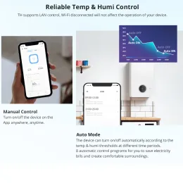 Sonoff th Elite 16A 20A RELAY MODULE SMART WiFi Switch Fuktighet Sensor Temperaturmonitor Arbetar med Alexa Google Home