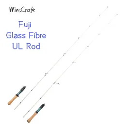 Ruten Alle Fuji Solid Tip Spinning Casting Angelrute Ultraleichte Glasfaser Weiche Forellen-Angelrute 2 Abschnitte 1,4 m UL-Rutenaktion Schnell