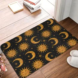 Tapetes de banho Solar Moon Foot Mat Cozinha Chuveiro Sun Face Mágica Secagem Rápida Banheiro Tapete Protetor Anti Slip WC