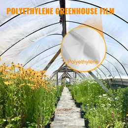 Vevor jordbruk växthusfilm klar plast gård grödor grönsak täcker uv resistent polyeten täckande växter blommor blommor