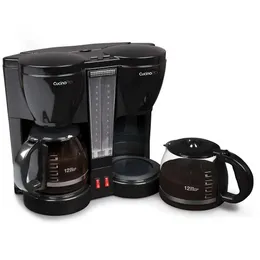 ダブルコーヒー醸造所ステーション - ダブルドリップハインは、2つの12カップのポットを醸造でき、一度にコーヒーを一度に作ることができます。