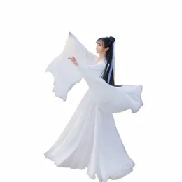 Золотой перетаскивание Ханфу женщины китайская традиционная фея доктор древний китайский большие размеры костюмы для выступлений сценические наряды C7cF #
