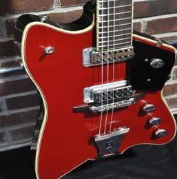 6199 Billy Bo Jupiter Fire Thunderbird Chitarra elettrica rossa Belly Cut Contour Corpo in mogano Hardware cromato Intarsio unghia Bla7705696