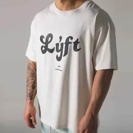 T-shirt da uomo LYFT Nuova T-shirt da corsa Uomo Atleta di fitness Abbigliamento da palestra Cotone Fitness Felpa a maniche lunghe Uomo J240330