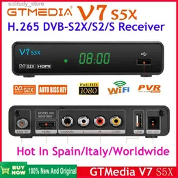 セットトップボックス2023 GTMEDIA V7S5X HD H.265 DVB-S/S2/S2X衛星受信機フル1080p DVB-S2 HDセットトップボックスPK GTMEDIA V7S HD V7S2X Q240330