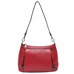 sc Fi bolsa de ombro de couro genuíno para mulheres multi zip bolsos Hobo feminino casual couro crossbody bolsas axilas bolsa Y1Fg #