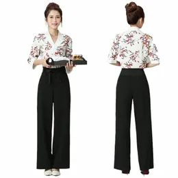 2024 Summer Autumn Chinese Style Beautician Work Clothing Women's Foot Therapy Badrum Hotel Elegant Beauty Sal Spa Uniform B94P#