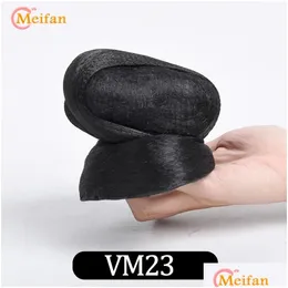 Perucas sintéticas Chignon Meifan Chinês Tradicional Hanfu Peruca Cabelo Bun Retro Preto Falso Antigo Princesa Cosplay Drop Delivery Produtos Otkf5