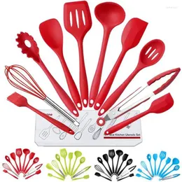 Set di posate 10 pezzi/set utensili da cucina in silicone set di utensili da cucina e utensili da forno antiaderenti