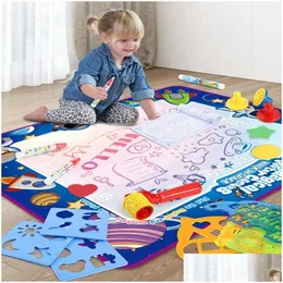 Drawing Painting Supplies Coolplay Magic Water Ding Mat Coloring Doodle With Pens Montessori Toys Board Educational For Kids 240117 Dr Dhv1Q