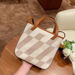 10A Высокое качество Холщовая сумка Cabas Геометрическая сумка через плечо женская дизайнерская сумка для новичков Ретро стиль колледжа Модная сумка на плечо ручной работы
