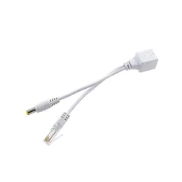 Ny 2024 POE -adapterkabel RJ45 kabelkraft över Ethernet -adapterinsprutare Splitter DC 12 V 1 par för IP -kameror