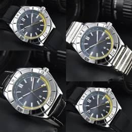 남성용 패션 시계 비즈니스 캐주얼 Chronomat 럭셔리 시계 간단한 캐주얼 Montre Homme 디자이너 시계 비즈니스 오피스 고무 Leathe Watchband SB078