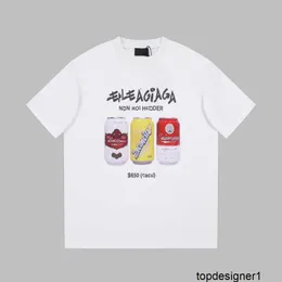 デザイナーは、男性と女性のための夏のビールボトルパターン短袖TシャツBSV4を正しく正しく検証しました