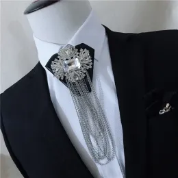 Cravatta con papilloni in pelle coreana cravatta metallica minera di mineschine cravatte da uomo camicia da uomo cravat nozze di lusso accessori di lusso