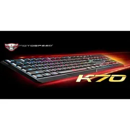 Keyboards USB przewodowa gra gaming klawiatura K70 Ergonomic 7 LED Colorft podświetlenie zasilane do laptopa komputerowego Teclado Gamer253Z9199104 DRO OTJ2W