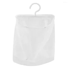 Förvaringspåsar mesh hängande väska tvättstuga vegetabilisk påse mångsidig lökkläder peg pp tvättbar klädnyp