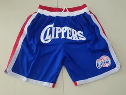 Herren''Los''Angeles''Clippers''Authentic Shorts Basketball Retro Mesh bestickt Casual Athletic Gym Team Shorts 05