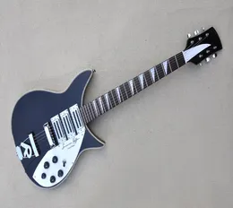 Factory Custom Black Electric Guitar with 6 StringsChrome HardwareWhite PickguardRosewood FretboardSpecial Binding BodyCan be9587475