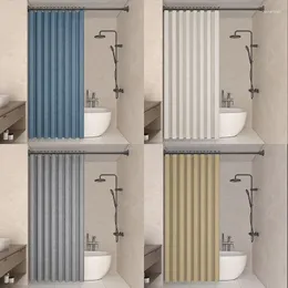 Shower Curtains Imitation Linen Curtain Modern Simple Waterproof Small Hole And Large A Variety Of Options Bathroom