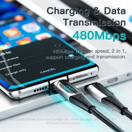 Essager 100W USB C to USB Тип C Кабель C Кабель PD Quick Charge 4.0 6a Type-C Кабель для Xiaomi Mi11 Poco x3 Huawei Samsung MacBook iPad iPad