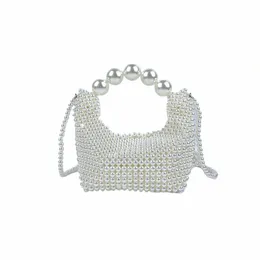 Projektantka marki Pearl Weave Women Clutch Bag Fi Ręka Worka Klis Event Clutch na imprezę Y67P#