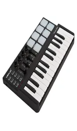 Mini Portable Mini 25Key USB لوحة مفاتيح ووسادة الأسطوانة MIDI Controller3897843