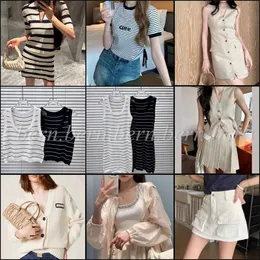 48 options Premium Quality Fashion Women's Knitted Tops Tank Top T-Shirt Dress Skirt Suit for Women