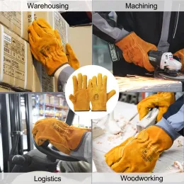 Andanda 1pair Work Gloves 100% высококачественные кожи для кожи износ