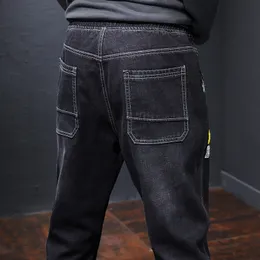 Jantour marchio autunno inverno jeans jeans harem denim pantaloni cargo di alta qualità jogger goth hip hop pantaloni maschio grigio plus size5xl