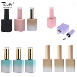 Storage Bottles Nail Polish Bottle With Brush Frosted Glass Cosmetic Containers DIY Art Gel Refillable Bouteille Plastique Transparent Vid