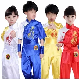 Kinesiska kung fu wushu tai chi kleding voor nieuwjaar kid traritiele koostuums tang pak jgens meisjes kinesiska kultuur clohtes a0rn#