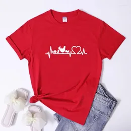 تي شيرت القطن دجاج نبضات القطن تي شيرت لطيف الريف فتاة هدية Tshirt مضحك النساء