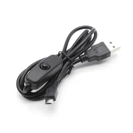 Novo cabo 2024 USB a DC 5V 2.5A Micro USB CABELENTE CABELA DE CANTO DE PODERAÇÃO CA PARA RASPBERRA PI 4 4B 5V 3A TIPO C COM SWITCH PAR