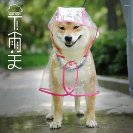 Fabricante de capa de chuva para animais de estimação transparente à prova d'água Poncho de vestuário para cães vende PU diretamente para comércio exterior