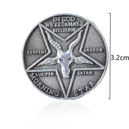 Show televisivo P-JSMEN Lucifero Morningstar Satanic Pentecost Cosplay Coin Moneta commemorativa Badge Accessori Halloween Prop