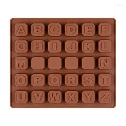 Moldes de cozimento molde de silicone 26 letras do alfabeto bolo decoração bakeware quadrado chocolate cozinhar ferramenta diy decoração de casamento