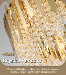 Klasyczny styl europejski LED LUXU Crystal Crystal żyrandol Modern Creative Living Room Hotel Villa Banquet Hall Lampa