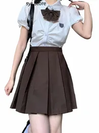 Koreanische Fi JK Schuluniform Japanische Kawaii Süße Unregelmäßige Graduati Uniform Vintage Nette Mädchen Cosplay Faltenrock Y2k J8GE #