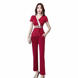 beauty Sal Uniform Foot Therapy Waitr Elegant Ladies' Overalls Sauna Massage Clothing Beautician Top Pants Two-piece c9yn#