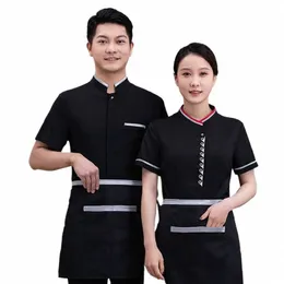 Hotel Kellner Kurzarm Catering Teehaus Arbeitskleidung Chinesisches Restaurant Waitr Uniform Sommer Teehaus Uniformen Y3g5 #