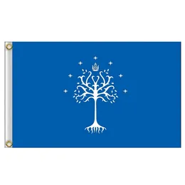 3x5Ft Large Lord Horse White Tree Flag Anime Cosplay Home Decor 240327