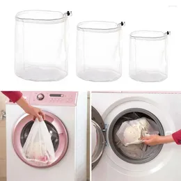 Laundry Bags 3Pcs Foldable Bag Universal Clothes Washing Drawstring Storage Pouch Nylon Net Mesh Underwear