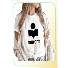 Summer Marant Tshirt Women Zachażona bawełna harajuku thirt oneck femme przyczynowe tshirts moda marka luźna TEE263C65494857076108