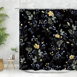 Shower Curtains Bohemian Curtain Vintage Mandala Floral Botanical Leaf Farm Ethnic Style Printed Polyester Fabric Bathroom Decor Set