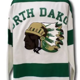 24S Custom Men Youth Women Tage 1954 North Dakota Sioux Jersey Fighting Sioux DAKOTA Hockey Jersey Tamanho S-5XL ou personalizado qualquer nome ou número